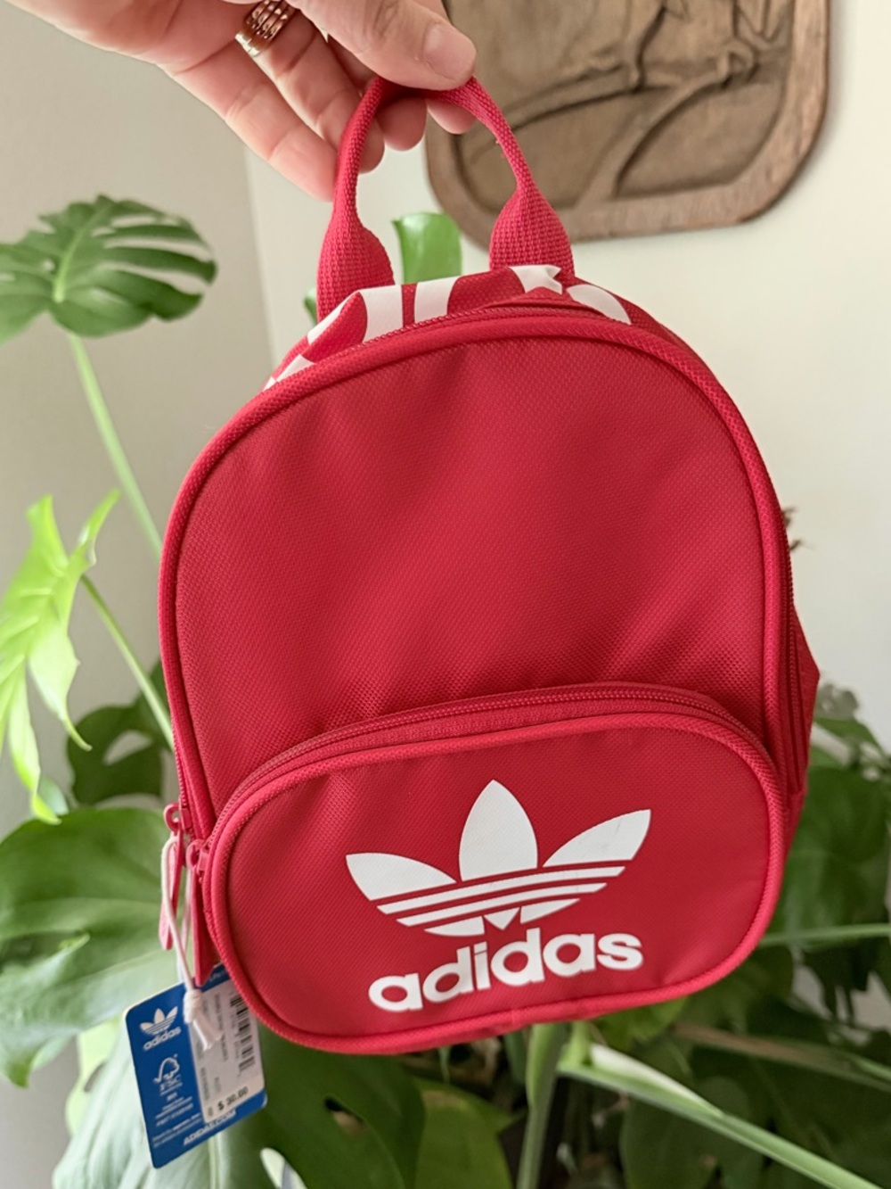 Adidas Originals Mini Backpack Red Trefoil Santiago NWT